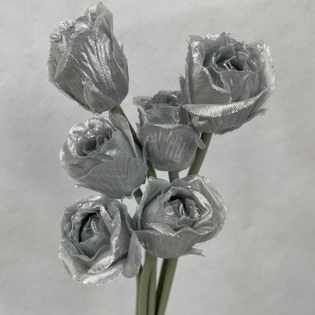 ROSE BUD BUNDLE X6 SILVER