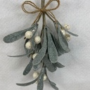 8" FROSTED MISTLETOE HANGER