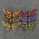 BUTTERFLY 4" 6-ASST'D W/CLIP DARK COLOR ASSORTMENT