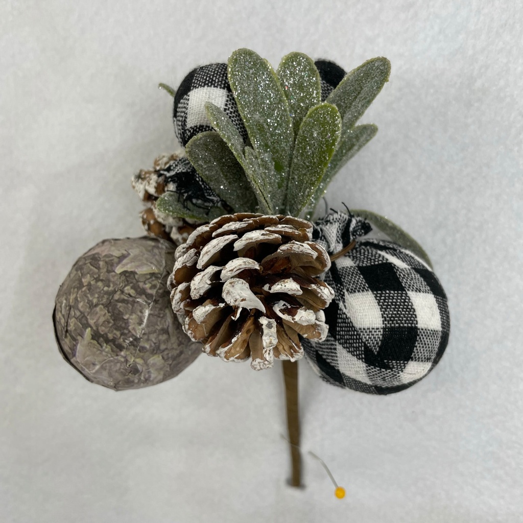 8&quot; BIRCH BALL  AND MISTLETOE PICK