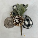 8&quot; BIRCH BALL  AND MISTLETOE PICK