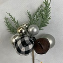 10&quot; PICK W/ PINE BELL AND SILVER BALLS