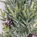 26" SNOWY CEDAR SPRAY W/ CONES