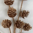 26" PINECONE SPRAY X5 BRONZE GLITTERED