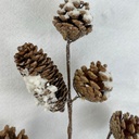 27&quot; SNOWY PINECONE SPRAY X4