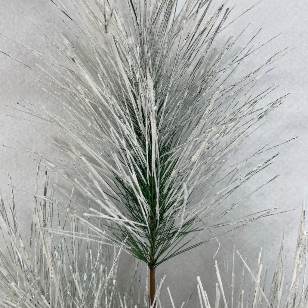 30" LONG NEEDLE PINE SPRAY X3 SNOW