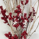 28" TWIG & RED BERRY BUSH W/ SNOW