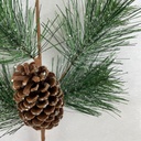 25&quot; LONG NEEDLE PINE SPRAY X5 W/ CONES ICE