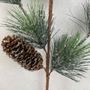 24&quot;PINE SPRAY X3 W/CONES FROSTED