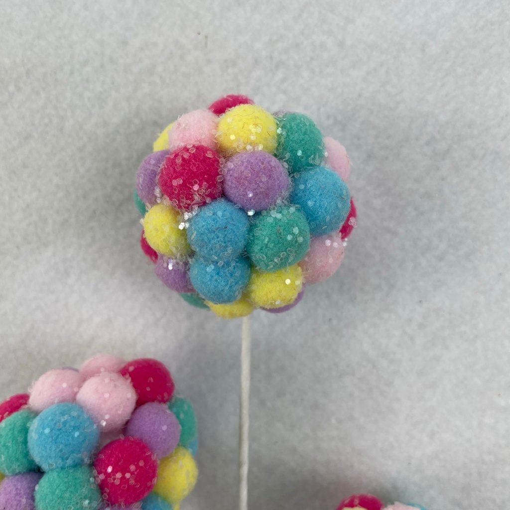 14&quot; POM-POM PICK X3 PASTEL
