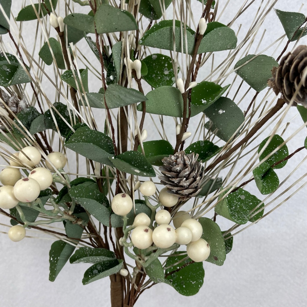 28" EUCALYPTUS & WHITE BERRY SPRAY