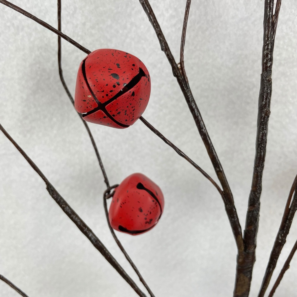 30&quot; JINGLEBELL TWIG SPRAY RED