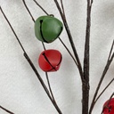 30&quot; JINGLEBELL TWIG SPRAY RED/GREEN