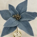 14" FELT POINSETTIA PICK 10" dia BLUE