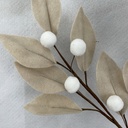 28&quot; FELT LEAF SPRAY W/BERRIES X3