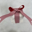 3&quot; GIFT BOX PICK W/ BOW ON 15&quot; PICK WHITE