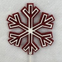 18&quot; RED AND WHITE CUT OUT SNOWFLAKE PICK 4.5&quot;dia