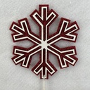 18" RED AND WHITE CUT OUT SNOWFLAKE PICK 4.5"dia