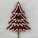 18" GLITTER TREE PICK 5" FELT TREE RED