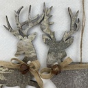 12" BIRCH LOOK DEER HANGERS SET OF 2 (R&L)