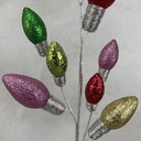 25" GLITTER LIGHT BULB SPRAY X3 MULTI COLOR