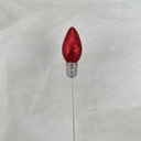 18" GLITTER LIGHTBULB PICK 4.5" BULB RED