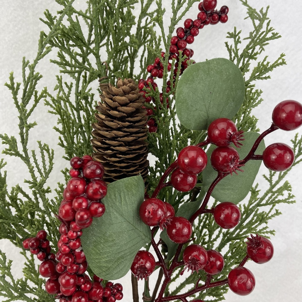 23" MIXED PINE AND BERRY SPRAY 