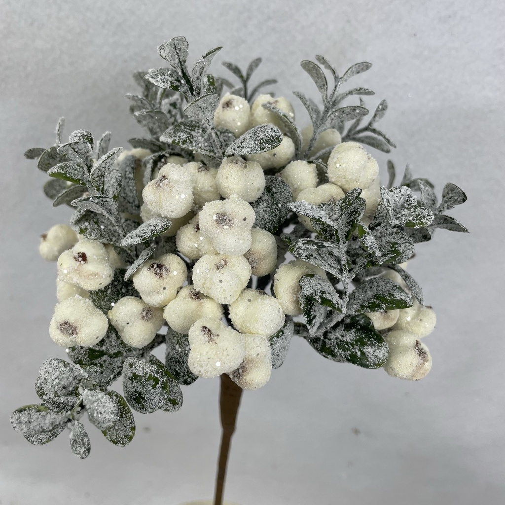 12&quot; MISTLETOE PICK W/ SNOW