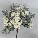 12&quot; MISTLETOE PICK W/ SNOW