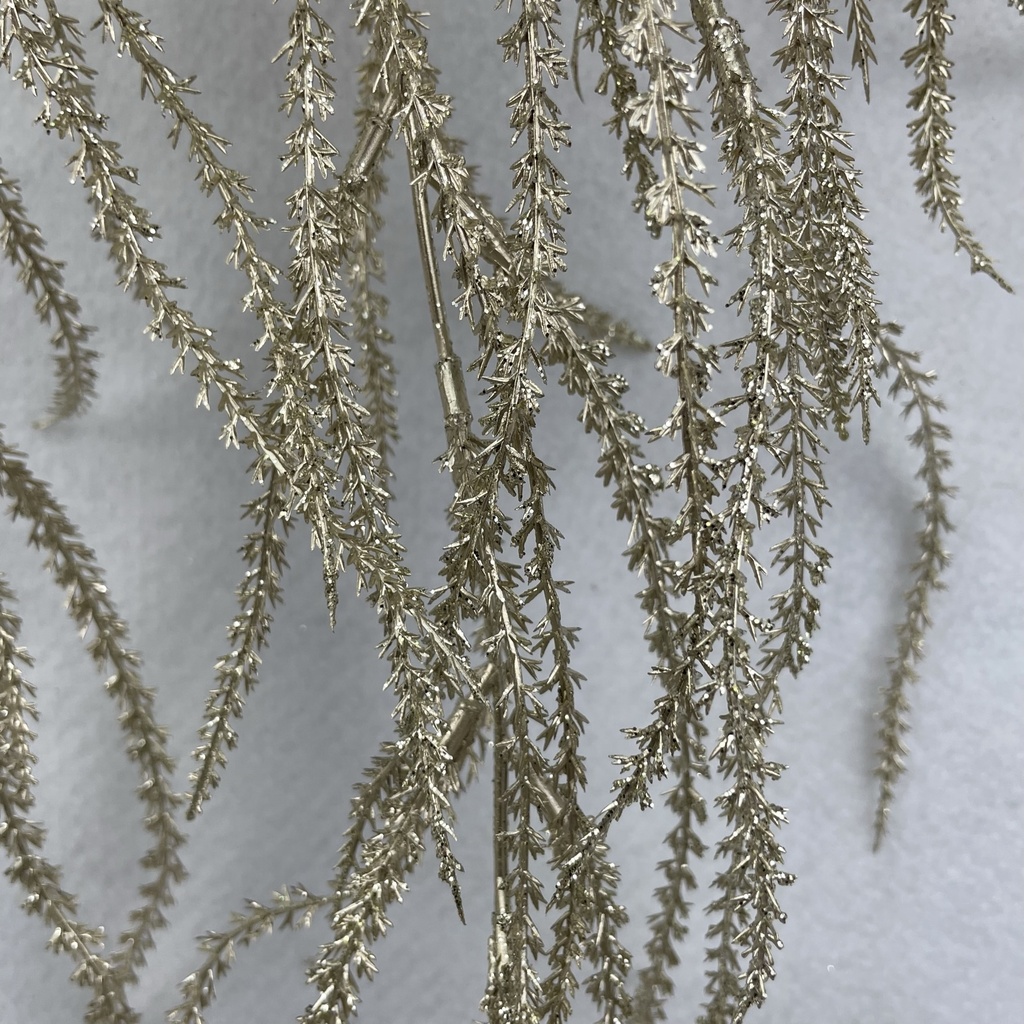 36" METALLIC AMARANTHUS HANGING BUSH X5 CHAMPAGNE