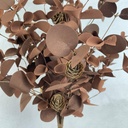 22" EUCALYPTUS BUSH W/CONES BROWN (FOAM)