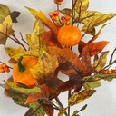 30" FALL LEAF SPRAY W/PUMPKINS & BERRIES