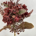 14" MINI MAGNOLIA BUNDLE W/FOLIAGE RED