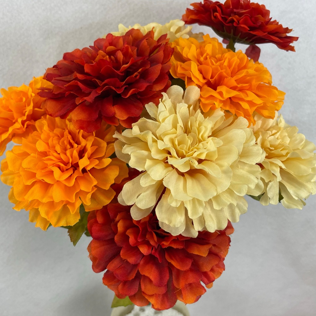 17" MARIGOLD BUSH X12 AUTUMN MIX