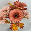17&quot; DAISY &amp; OAKLEAF BUSH X10 PINK/MAUVE