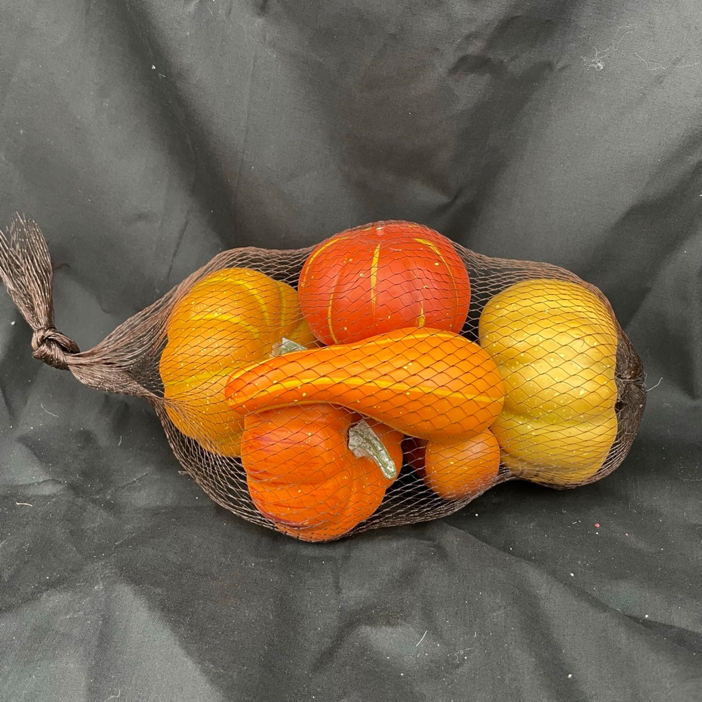 ASSORTED PUMPKINS 6/BAG ORG/YEL