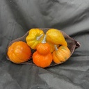 ASSORTED PUMPKINS MINI 6/BAG YEL/ORG