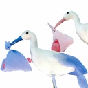 STORK 4&quot; W/BABY    ON PICK ASST(12-BLUE/12-PINK)