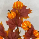 13.5&quot; PUMPKIN AND LEAF PICK X3
