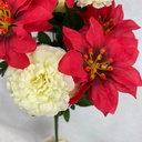 19&quot; POINSETTIA AND MARIGOLD BUSH X12