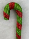 8" CANDY CANE HANGER RED/GRN