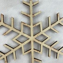 12" WOODEN SNOWFLAKE HANGER CUT OUT