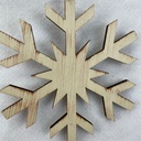 8&quot; WOODEN SNOWFLAKE HANGER SOLID