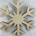 8" WOODEN SNOWFLAKE HANGER SOLID