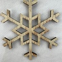 8" WOODEN SNOWFLAKE HANGER CUT OUT 