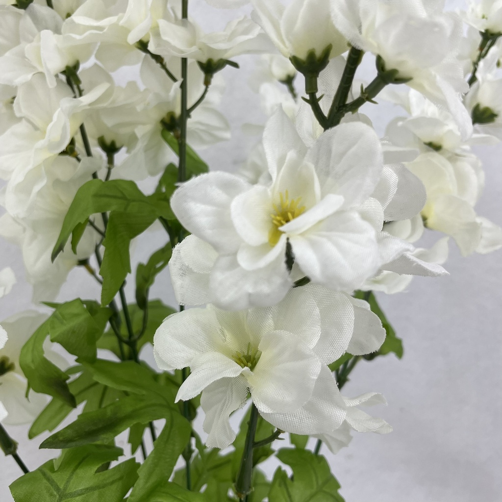 28" DELPHINIUM BUSH X8 CREAM/WHITE