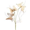 BUTTERFLY TWIG SPRAY 23&quot; PLATIN