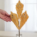 ACANTHUS LEAF SPRAY 23&quot; W/GEM  GOLD