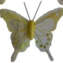 4.5"/2.5" SHEER IRR/GLIT BUTFLY YELLOW W/WIRE