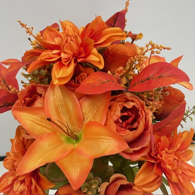 22" DAHLIA/LILY/ROSE BUSH X24 ORANGE